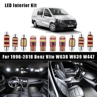 white canbus error free led interior dome map roof light kit for 1996 2018 mercedes benz vito w638 w639 w447 license plate lamp
