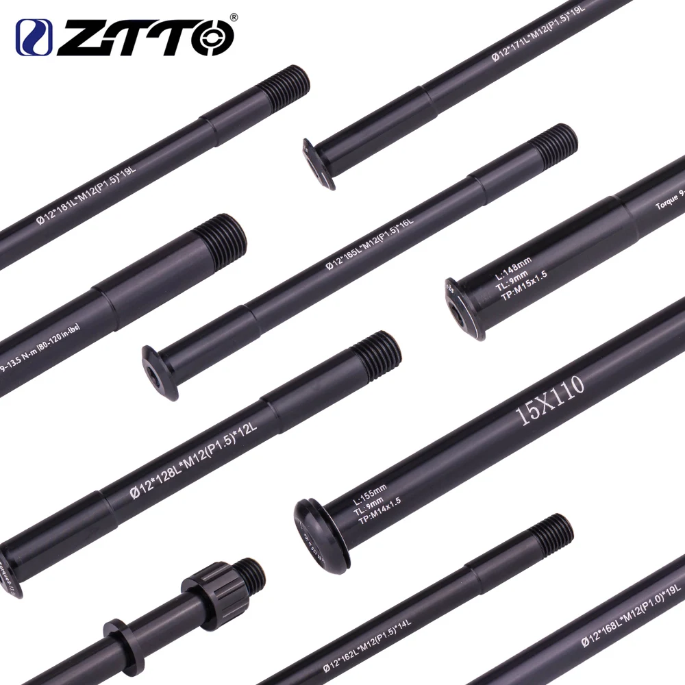 

ZTTO MTB Thru Axle Road Bike Shaft Front Rear Skewers 12mm 15mm Wheel Axis Hub X-12 Shaft 15x100 12x142 12x100 12x148 15x110