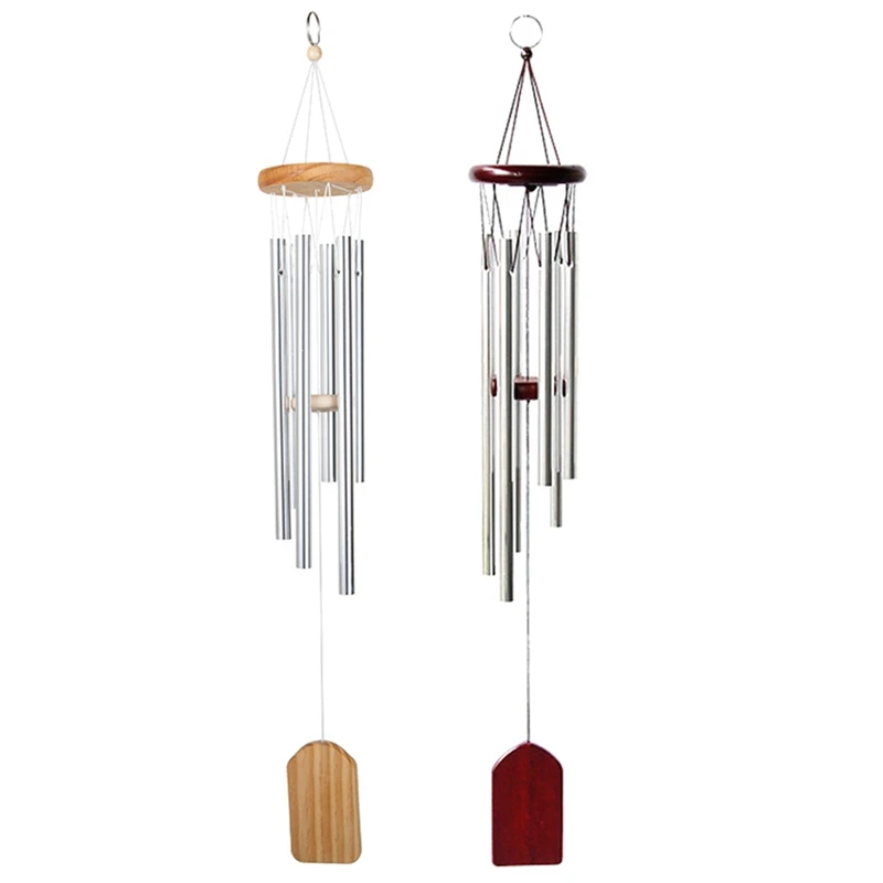 

2 Pcs Outdoor Living Wind Chimes Yard Garden Tubes Bells Wind Chime Wall Hanging Home Decor Wind Chimes, A & B