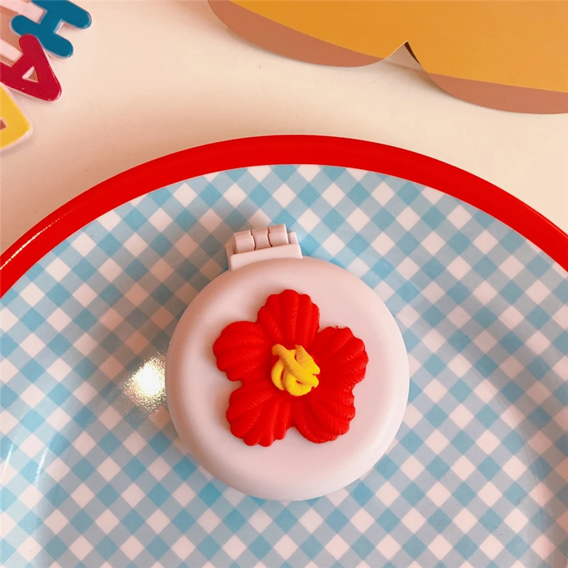 SW 1 шт. Kawaii силиконовый односторонний портативный макияж зеркало с гребнем Cartton Girl