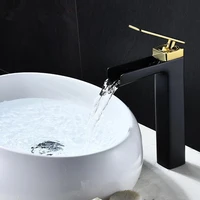 tuqiu black gold basin faucet bathroom faucet mixer tap white gold basin faucet hot cold waterfall faucet new arrivals