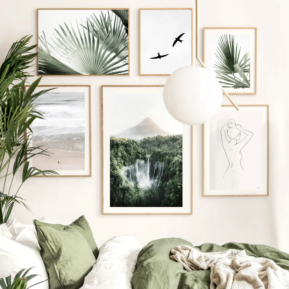 

Dandelion Flower Palm Leaf Desert Girl Morocco Nordic Poster Wall Art Print Canvas Painting Wall Pictures For Living Room Decor