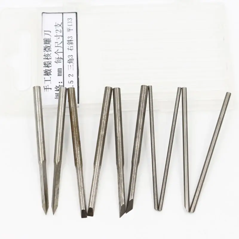 

10pcs/set Handmade Wood Carving Blade Knife High Speed Steel Micro Head U4LA