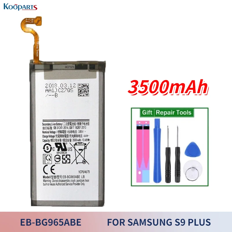 

Original Battery For EB-BG965ABE Samsung GALAXY S9 Plus G965 S9+ G965F 3500mAh with free tools