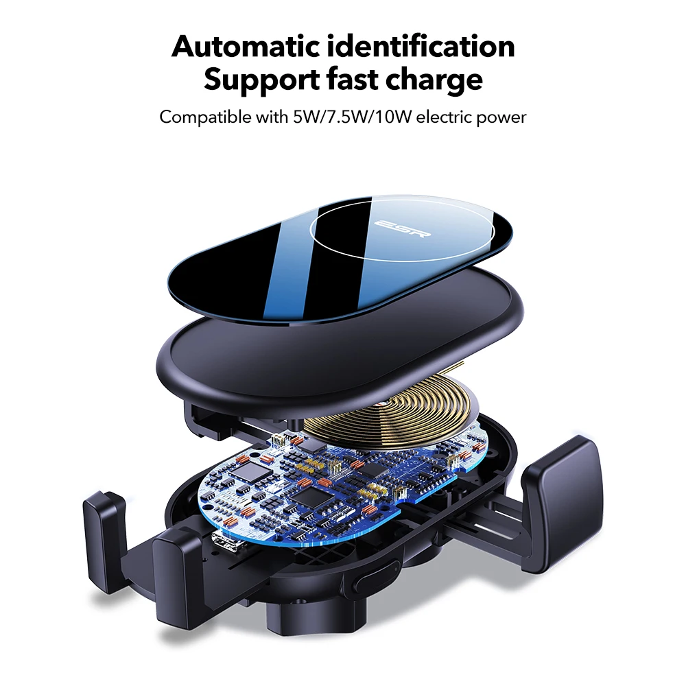 esr qi wireless car charger phone holder 15w fast wireless charger for iphone 13 12 11 pro x xr xs max for samsung huawei xiaomi free global shipping