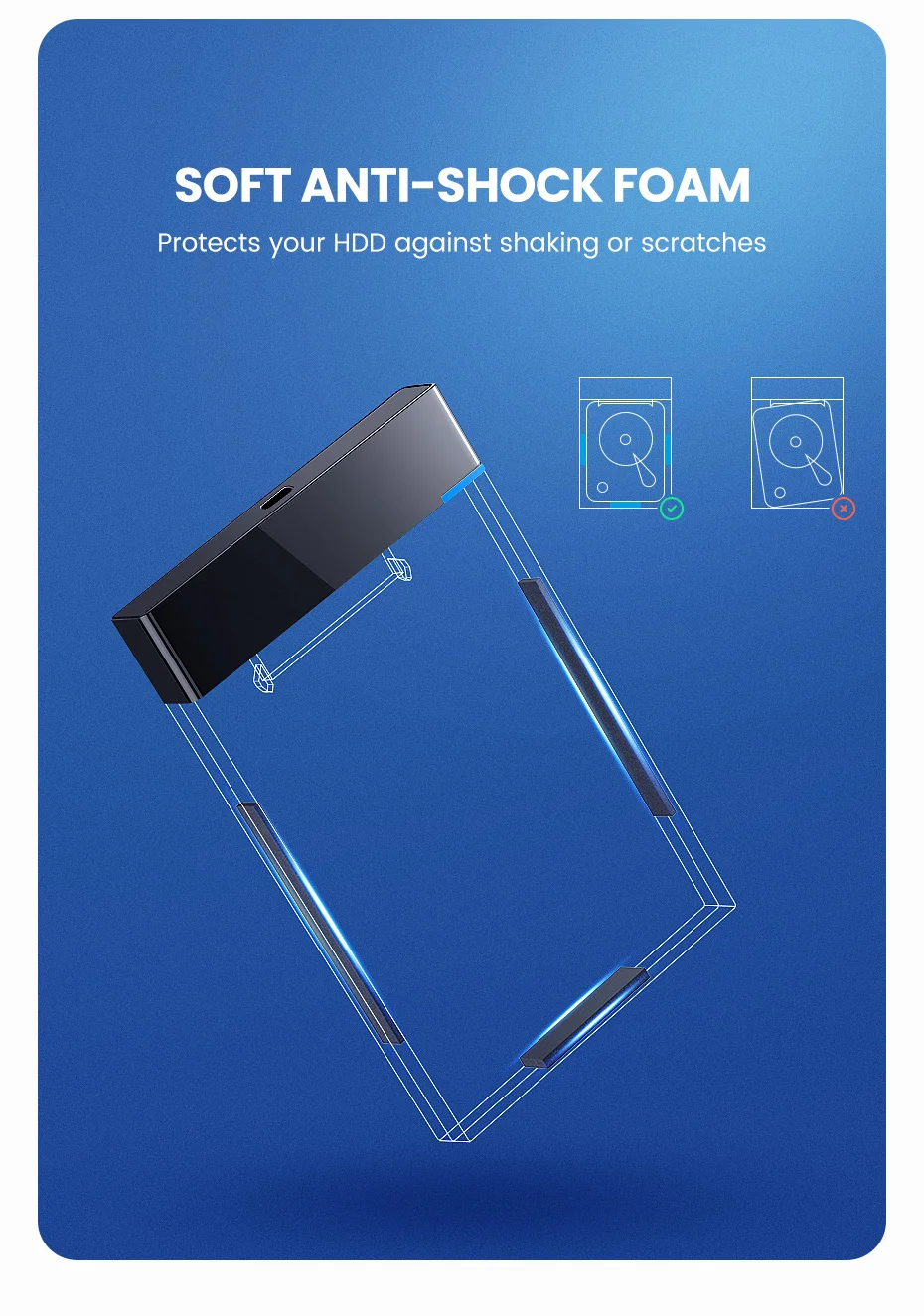 Ugreen HDD чехол 2,5 SATA для USB 3,0 адаптер жесткий диск Корпус для SSD диск HDD Box Тип C 3,1 чехол HD внешний HDD корпус