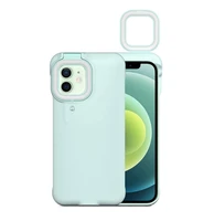 phone case for iphone 12 pro 11 fill light selfie beauty ring light flash case capa stable shell iphone xr x xs 7 plus cover