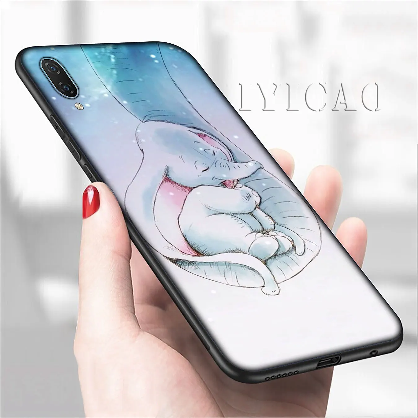 IYICAO Animation Dumbo Black Soft Phone Case for Xiaomi Mi 10 9 9T A3 Pro CC9 CC9E 8 SE A2 Lite A1 6 pocophone f1 Mi9 |