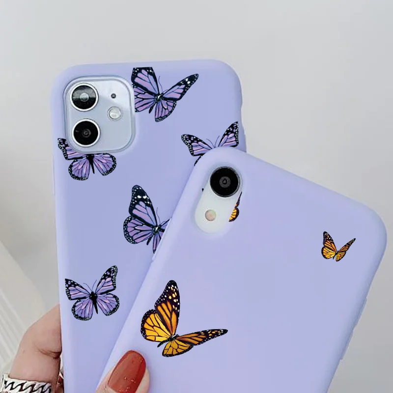 Чехлы INS из ТПУ с мультяшными бабочками для Samsung Galaxy S21 S20 FE S10e S10 Plus Ultra Lite A02 A72 A50 A30S