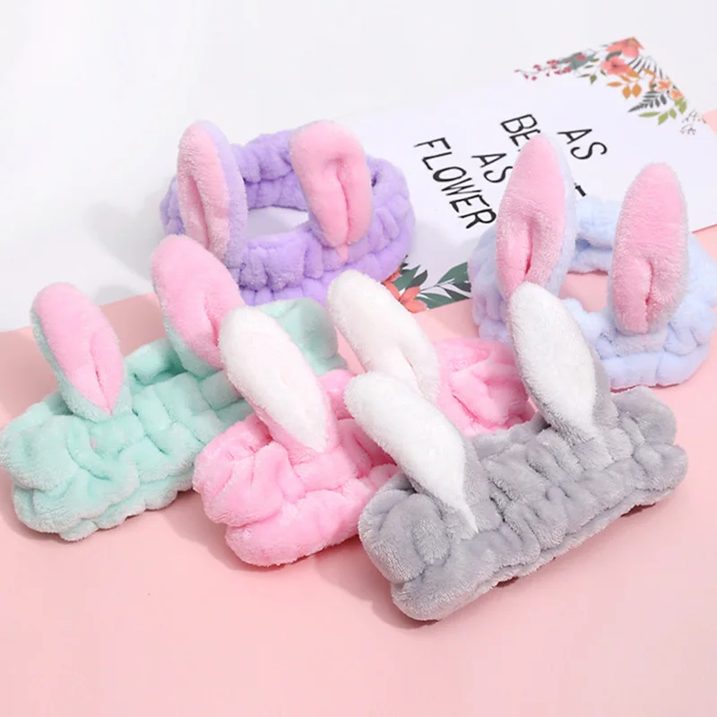 2020 Washing Face Turban Makeup Accessories Bow Hairband Hair New OMG Headband Women Head Wrap Soft Coral Fleece |