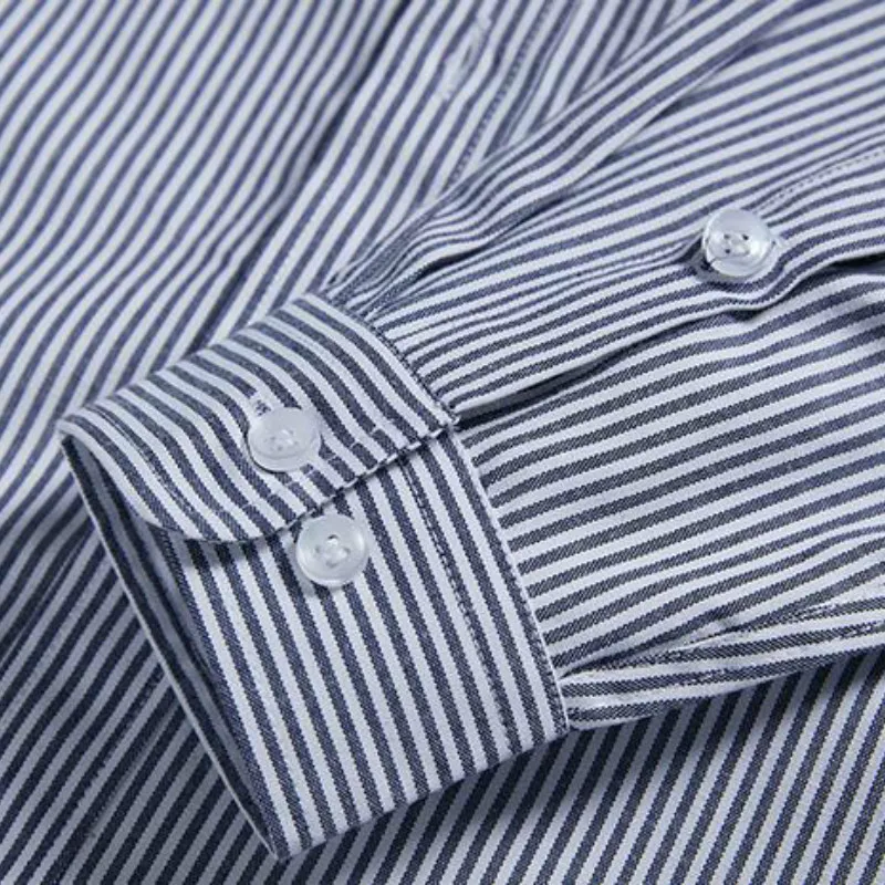 

Long-sleeve Striped Men Shirts Oxford Loose Oversize 5XL Multi-color Masculina Casima All-match Leisure Chic Simple Korean-style