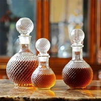 home bar round ball shape crystal whiskey wine beer drinking glass bottle decanter whiskey liquor carafe water jug barware tools