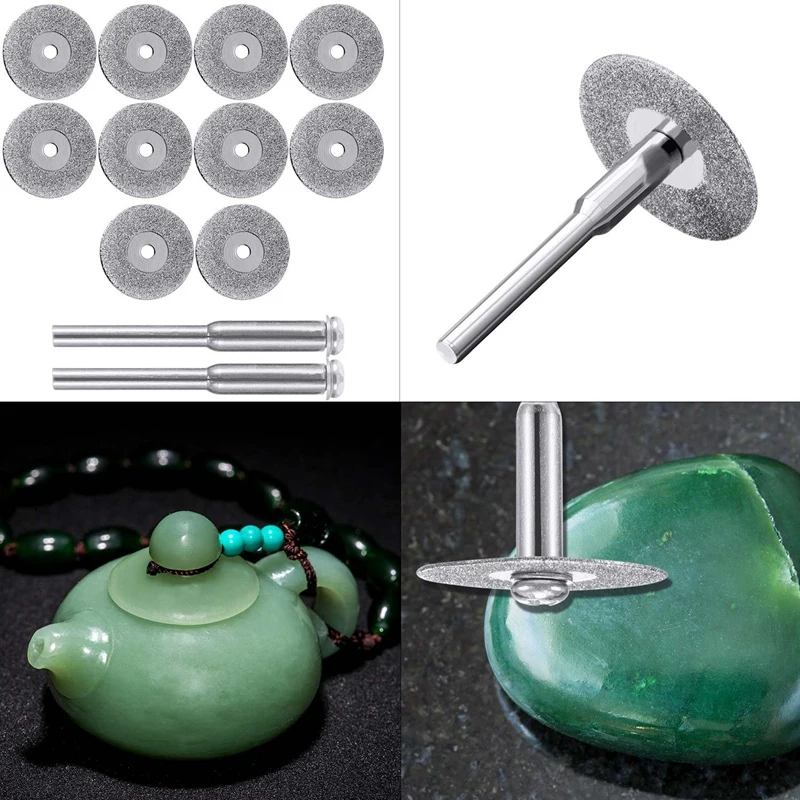 

40Mm Diamond Cutting Wheel Cut Off Discs Coated Rotary Tools With 2Pack Mandrel Rotary Tool For Drill Dreme