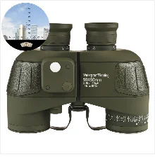Военный охотничий HD морской бинокль boshile 10X50 зум дальномер компас телескоп окуляр водонепроницаемый азот bak4 черный