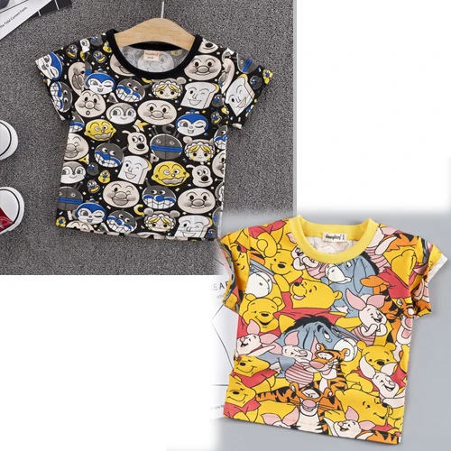 black yellow Футболка с короткими рукавами для маленьких мальчиков 7-5 лет, топ, одежда г. Футболка с рисунком детская одежда мягкое и модное платье Детский костюм - Цвет: black yellow