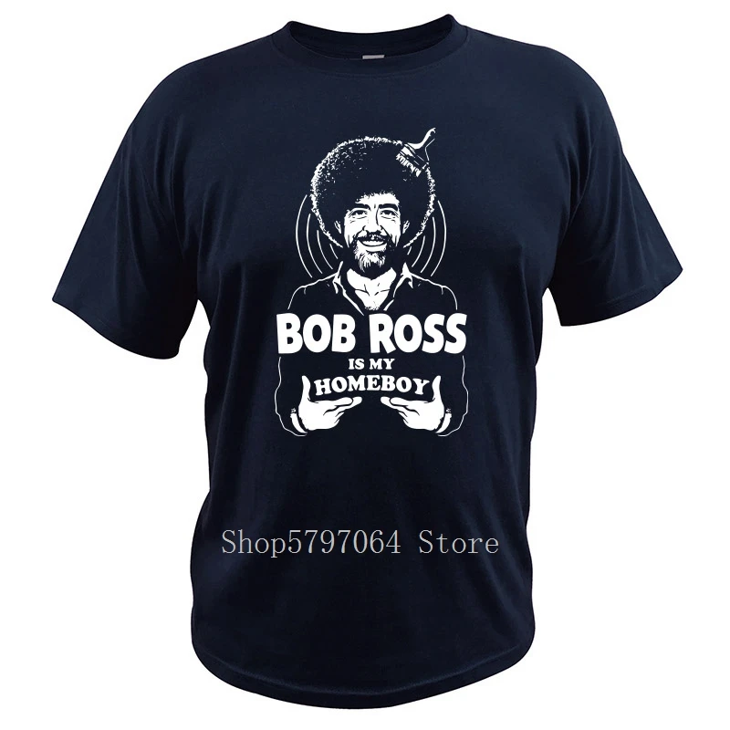 Футболка Боб Росс с надписью Joy Of Painting Tv Show Tops Bob Ross Is My Homeboy забавная повседневная