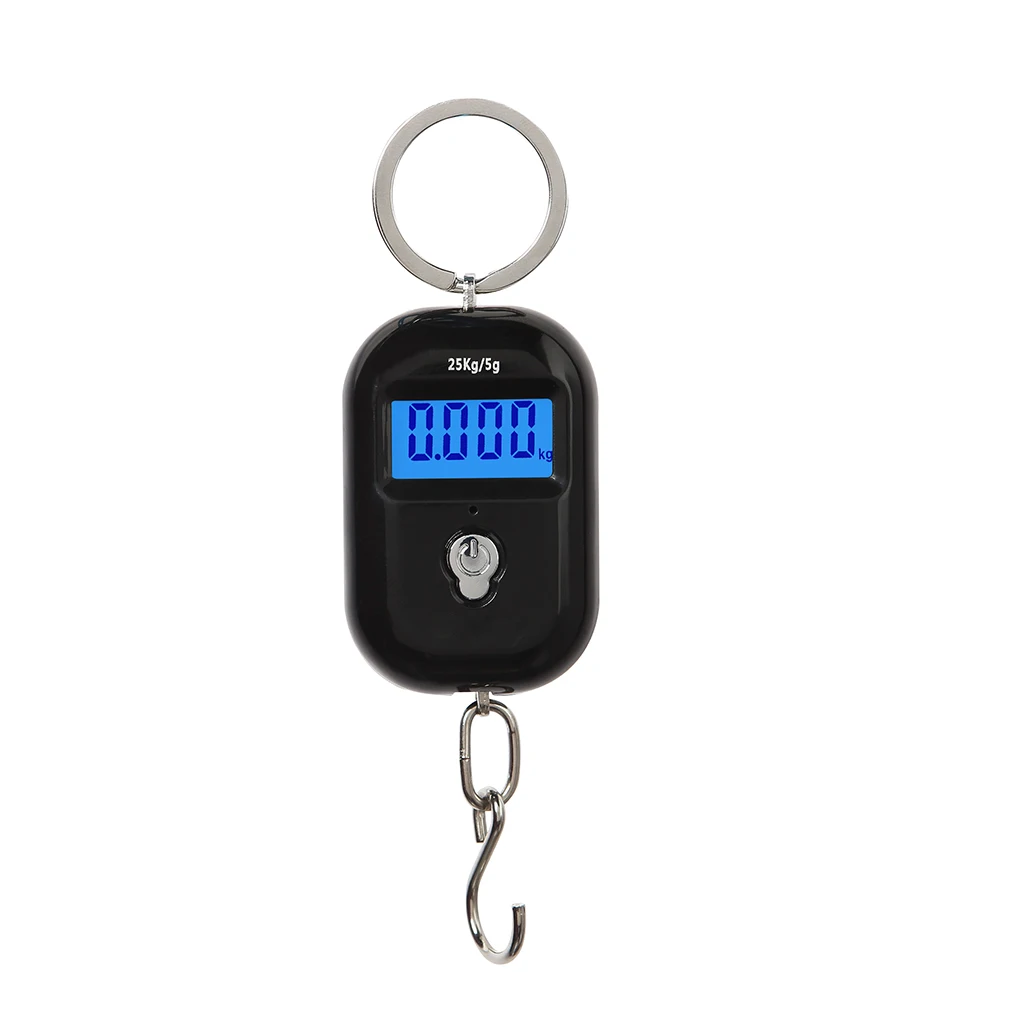 

Nieuwe 25Kg X 5G Digital Opknoping Schaal Mini Elektronische Bagage Haak Schaal Lcd Backlight Keuken Steelyard