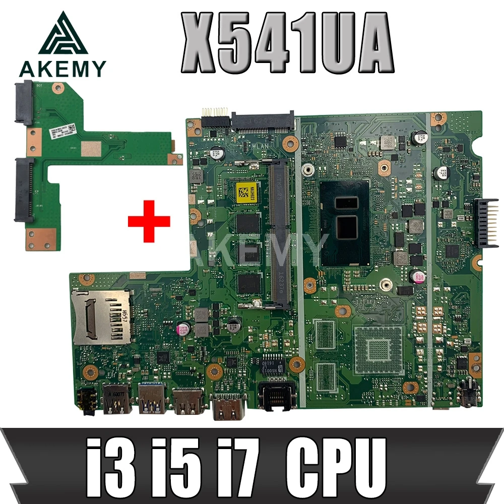 Плата Akemy free HDD для Asus X541UJ X541UV X541UVK X541UQ X541UQK X541UA X541UAK X541U материнская плата ноутбука i3