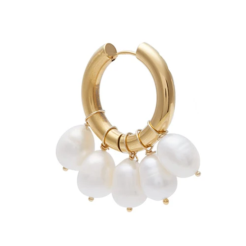 Boucles d oreille женские серьги для женщин эффектные большие серьги богемные boho висячие серьги из пресной воды с жемчугом - Окраска металла: single earring