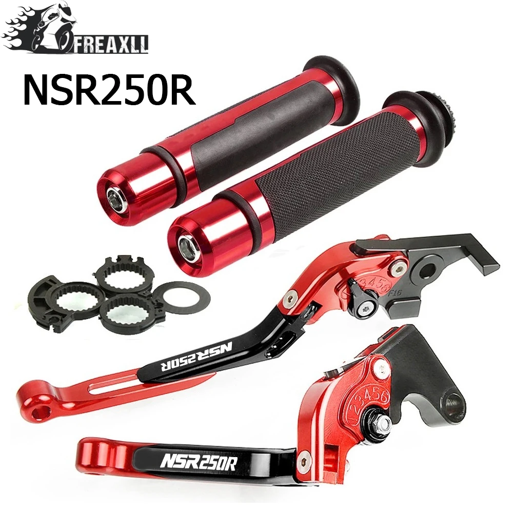 

Motorcycle Adjustable Folding Brake Clutch Levers Handlebar Hand Grips For HONDA NSR250R NSR 250 1988-1994 1989 1990 1991 1992
