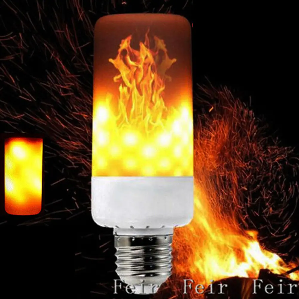 105X30MM LED E27 Flame Bulb Fire lamp Corn Bulb Flickering LED Light Dynamic Flame Effect 5W 7W 110V-220v for Home Lighting