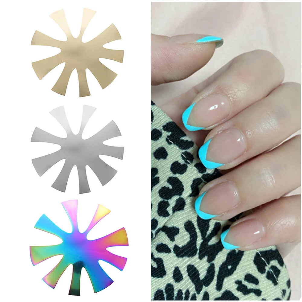 

Pro 1-9 Sizes Easy French Smile Cut V Line Almond Shape Tips Manicure Edge Trimmer Nail Cutter Acrylic False Nails Tool Tips