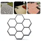 Форма для создания дорожек сделай сам, Черная Пластиковая форма для самостоятельного изготовления мощения, форма для дома, сада, пола, бетонной дороги, подъездной дорожки, Каменная форма для дорожек, 1 шт.