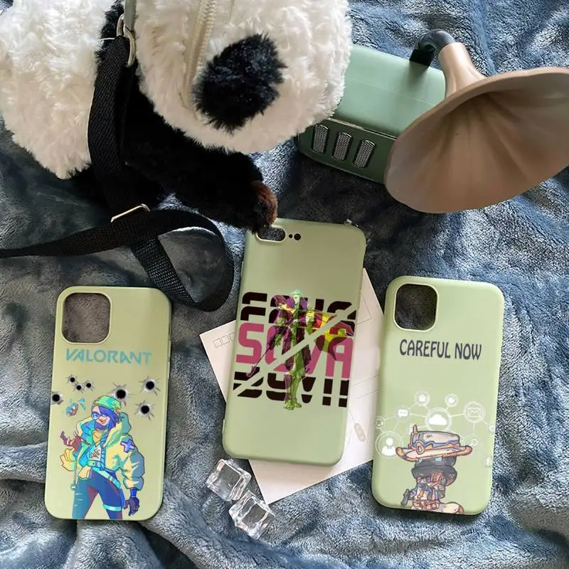 

Valorant Phone Case Green Candy Color for iPhone 11 12 mini pro XS MAX 8 7 6 6S Plus X SE 2020 XR