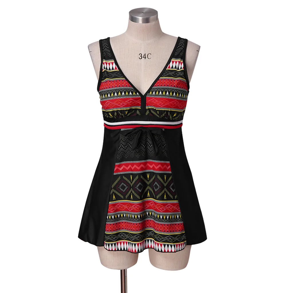 Летний женский бикини с пуш-ап сексуальный танкини в этническом стиле купальник