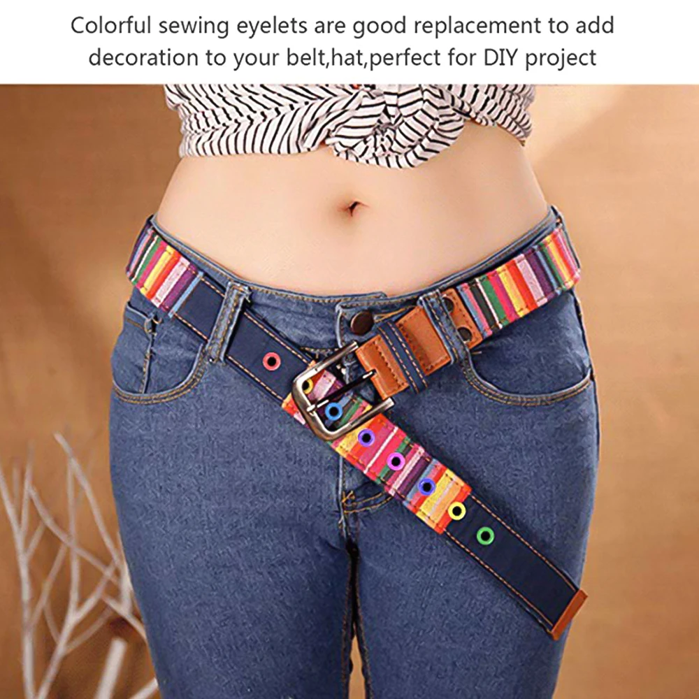 480 шт. Набор инструментов с защелками, металлический Комплект прокладок, 12 цветов, 3/16 дюймов, комплекты люверсов для обуви, одежды, сумок ручной работы