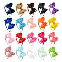 20pcslot sweet candy colors hair bows ribbon hair band for kids girls handmade hairbands headband headwear hair accessories