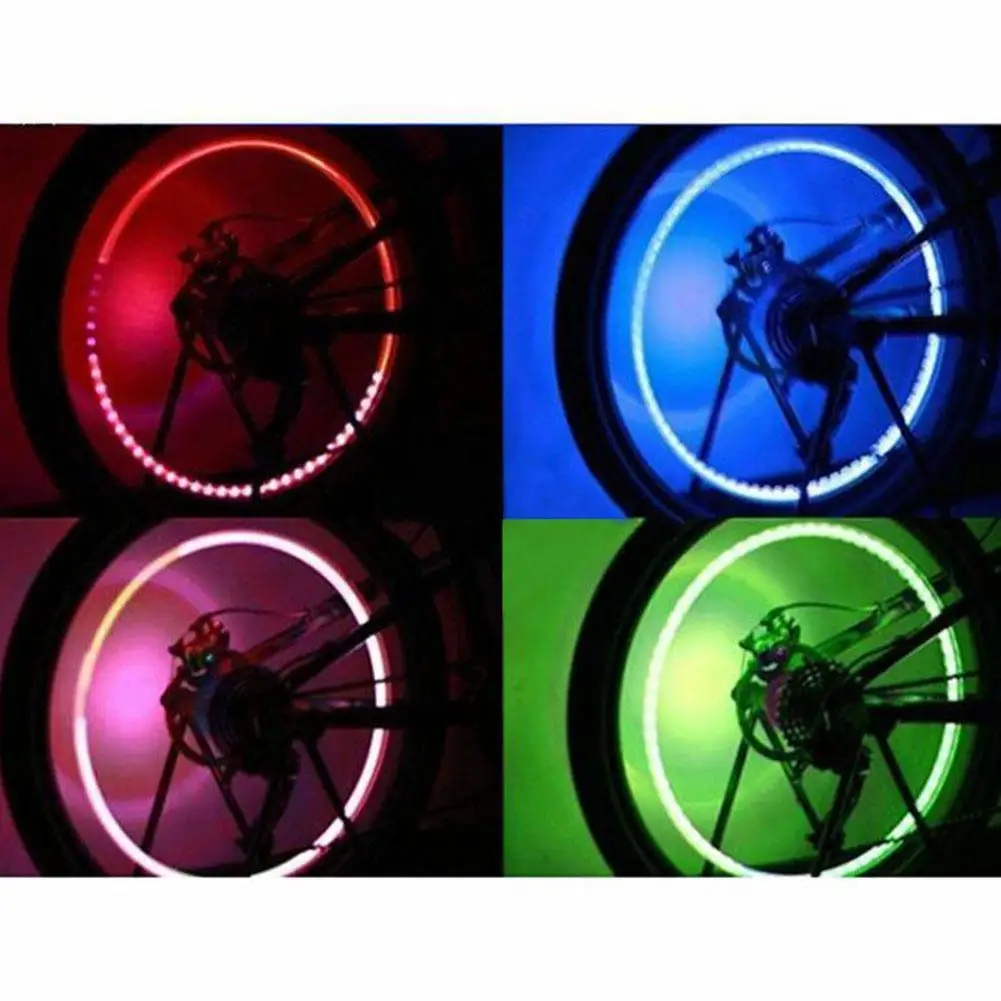 

1PC Wheel Tire Decorative Bulb Bicycle Cover Tire Rim Valve Wheel Stem Cap Bike Light Neon Lights Tyre