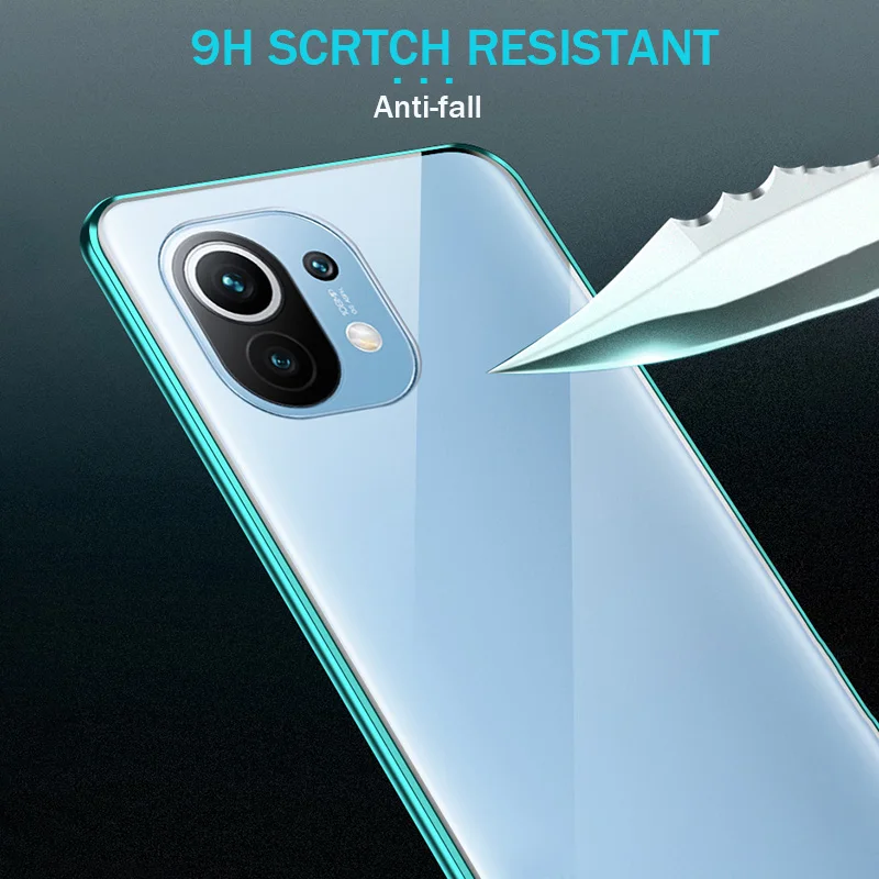 Магнитный металлический адсорбционный чехол для Xiaomi Redmi Note 9S 8 7 9 8T 9A 9C K20 K40 Mi 11 10 10T