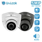 UniLook 5MP мини купольная POE ip-камера, встроенный микрофон, наружная охранная CCTV камера IR 30m IP66 Hivision совместимая H.265