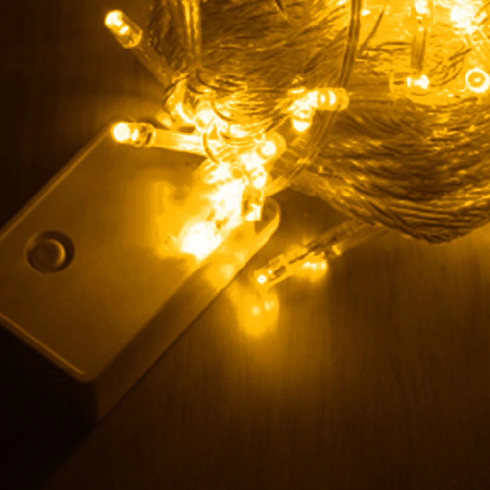 

Christmas Tree Decorations for Home 10 m 100 Lamp with Tail Insert Christmas Light Decor EU Plug