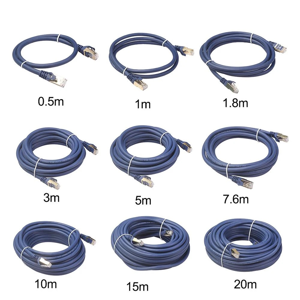 

Ethernet-кабель Cat8 26AWG, сетевой кабель SFTP 40 Гбит/с, Lan-кабель RJ45, патч-корд 10 м/15 м/20 м, Ethernet-кабель для маршрутизатора, ноутбука