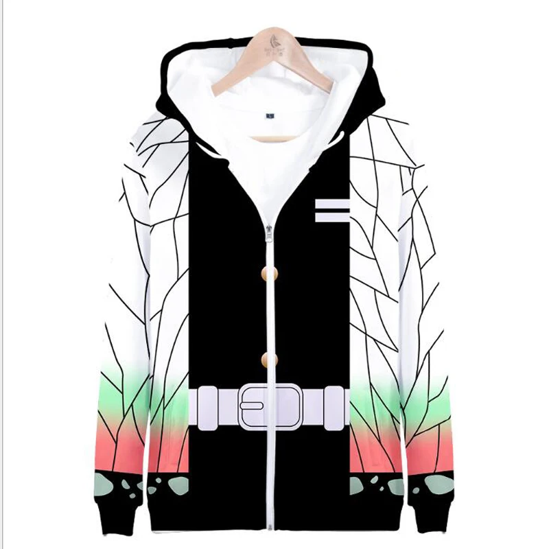 

Anime Demon Slayer Kimetsu No Yaiba 3D Print Women/Men Hoodies Sweatshirts Streetwear Hip Hop Long Sleeve Hooded Zipper Jacket