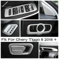 gloves box handle armrest window lift button ac vent cover trim for chery tiggo 8 2018 2019 2020 matte interior accessories