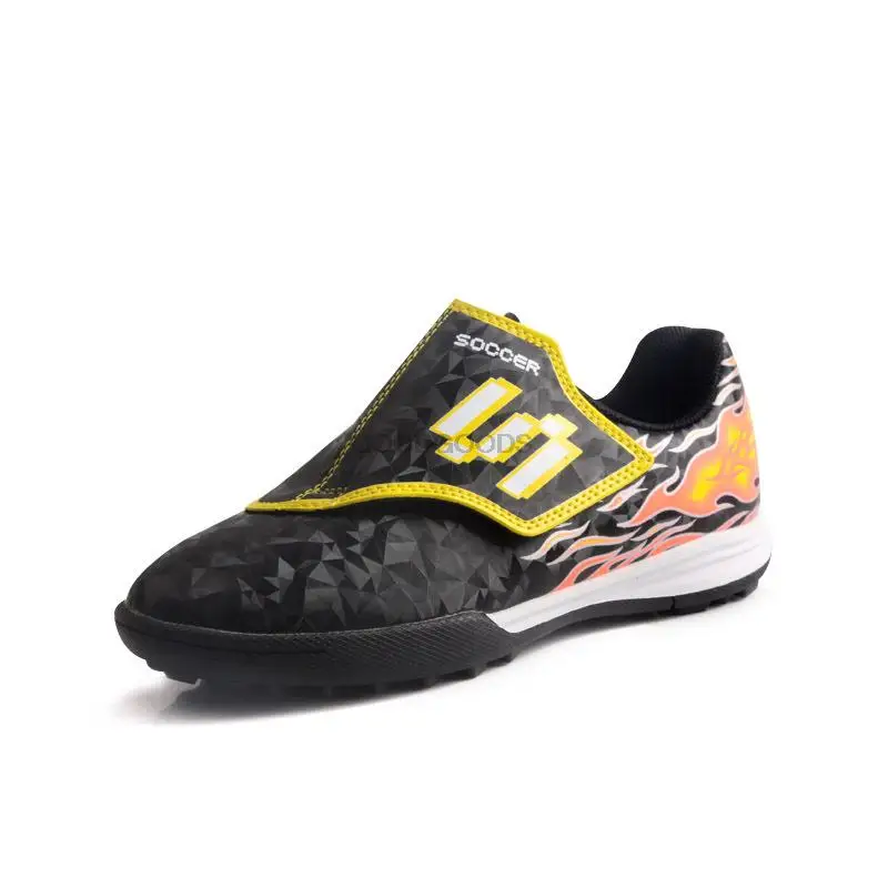 TIEBAO Soccer Shoes Kids Boys Girls Cleats Training Football Boots Students TF Turf Sport Anti-slippery Rubber Outsole Sneakers