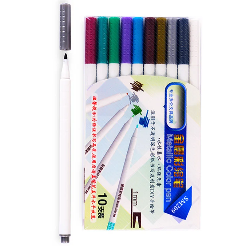 10 цветов/набор маркеров для рисования водостойкие перманентные Маркеры на