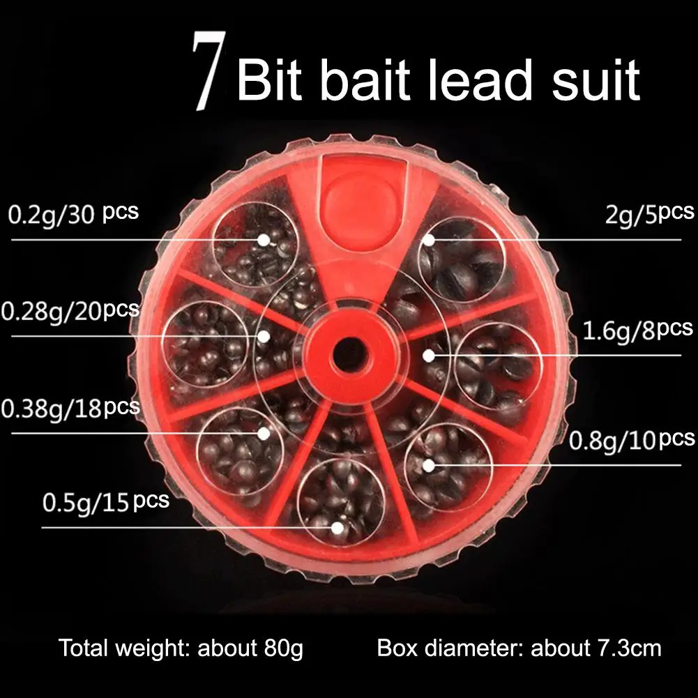 1 коробка рыболовный грузик из свинца открытие привести Разделение выстрел