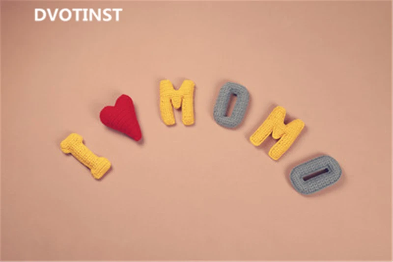 Реквизит для фотосъемки новорожденных Dvotinst 100 дней креативные вязаные буквы