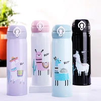 new design cartoon cute water bottle stainless steel hot insulation vacuum flask creative tumblers students driking water bottle