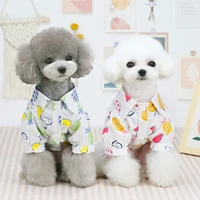 dog clothes for small dogs cute fruit printed summer pets shirt with short sleeve puppy pet cat vest cotton pug apparel costumes