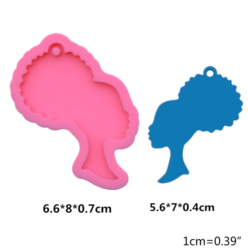 

Keychain Pendant Casting Silicone Mould Super Glossy Women Head Epoxy Resin Mold 1XCA