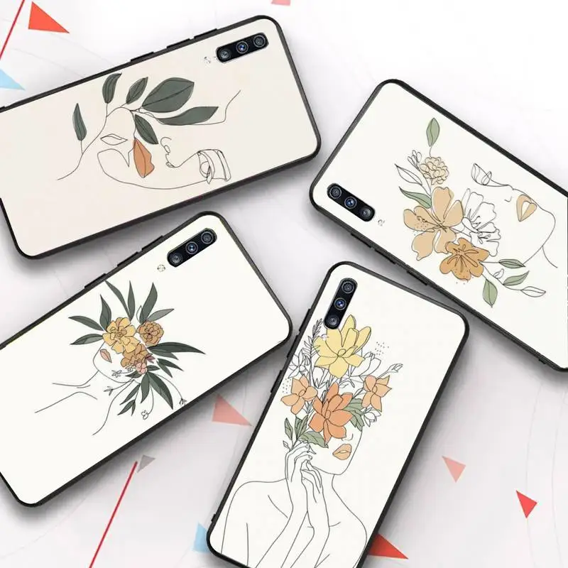 

Art Line Painting Phone Case for Samsung Galaxy A51 30s a71 Soft Silicone Cover for A21s A70 10 A30 Capa