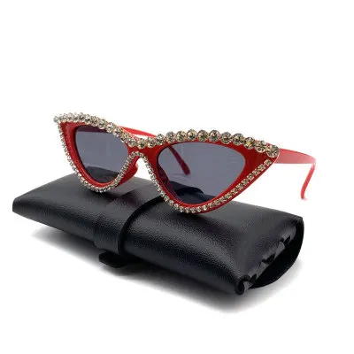 

Cat's Eye Sunglasses For Women Rhinestone Sunglasses Fashion Personality Street Photography Europe And America 2021 New Style