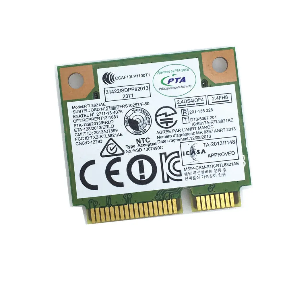 Беспроводная WiFi RTL8821AE 802.11a/b/g/n/ac WiFi 2,4/5,0 ГГц Bluetooth 4,0 комбинированная карта превышает Intel 3160