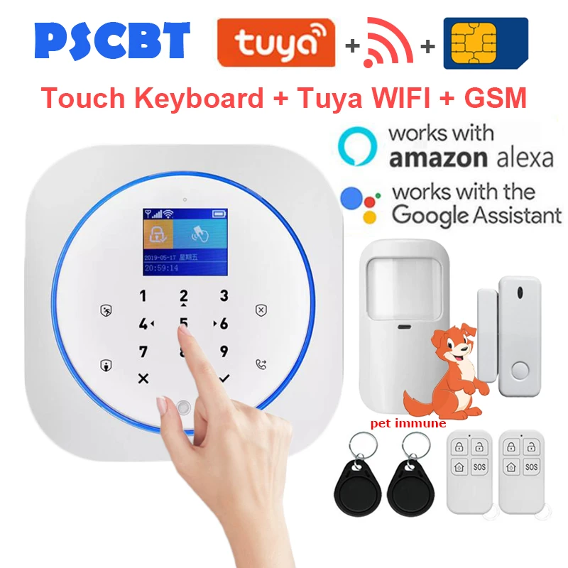 

Система охранной сигнализации PS12 Tuya, Wi-Fi GSM, Wi-Fi, с датчиком открытия окна и двери, дистанционным управлением через приложение для IOS и Android