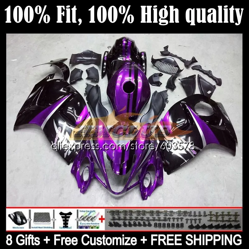 

Injection For SUZUKI Hayabusa GSX-R1300 08 09 10 11 12 13 21CL.021 GSXR1300 CC 2014 2015 2016 2017 2018 2019 Fairing Purple blac